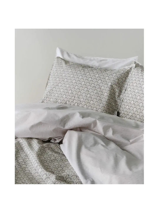 Kentia Nerikomi Κουβερλί Υπέρδιπλο Βαμβακερό Brown-beige-white 230x250cm