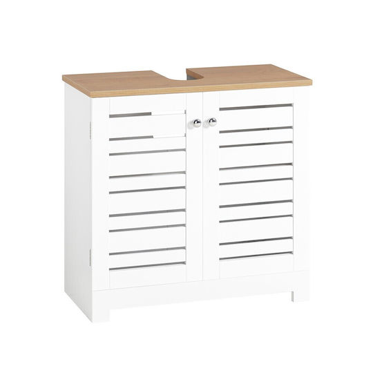 SoBuy Cabinet de baie L60xA30xÎ59cm Alb