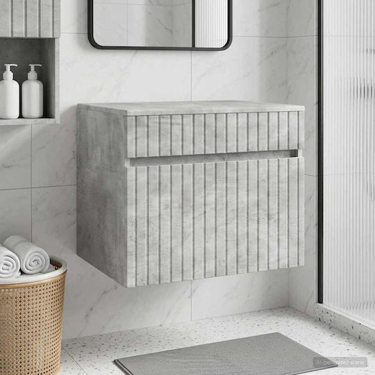 vidaXL Bathroom Cabinet 59x44.5x50cm Gray