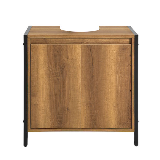 SoBuy Badezimmerschrank B60xT30xH60cm Braun
