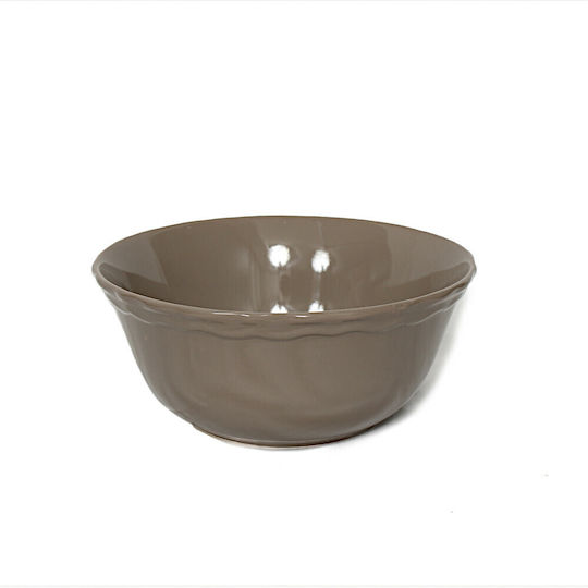 Salatschüssel Juliet Salatschüssel Keramik Coffee 25x25x10.5cm 1Stück