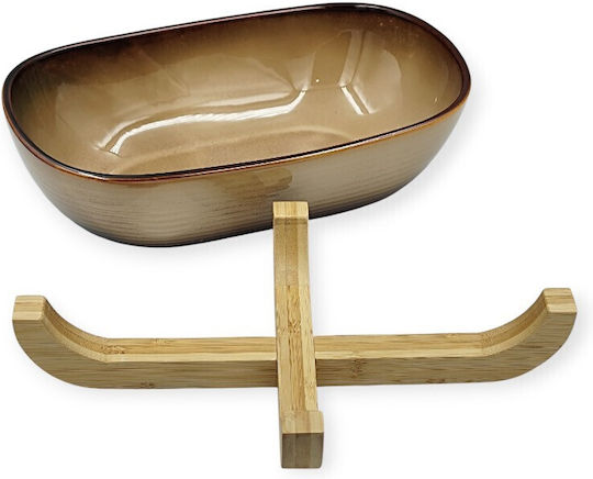 Καρβούνης Σαλατιέρα Ξύλινη Καφέ 28.5x16.5cm