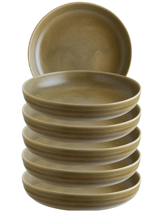 Bonna Terra Porcelain Salad Bowl Beige 25x25cm