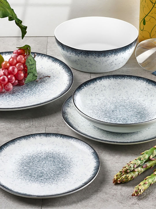 Dot Porcelain Salad Bowl Blue 27x27cm