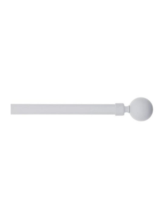 Atmosphera Metallic Curtain Pole Single 120cm White