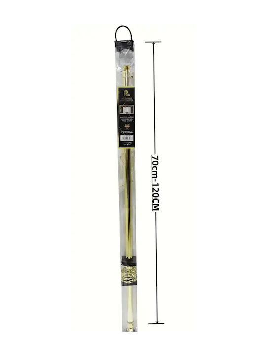 Ausziehbare Metallische Vorhangstange Einzeln Φ16mm 70-120cm Gold