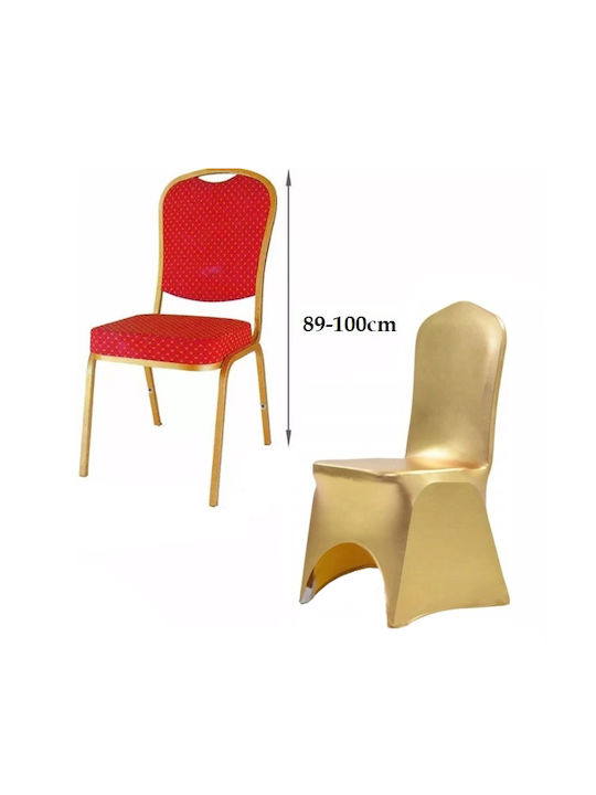 Meble odNowa Elastische Abdeckung Für Stuhl Gold 100cm