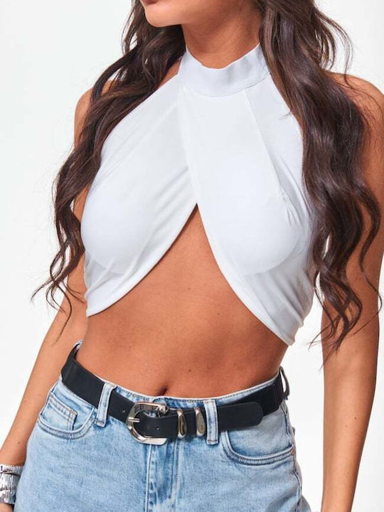 Γυναικείο Crop Top Ασπρο