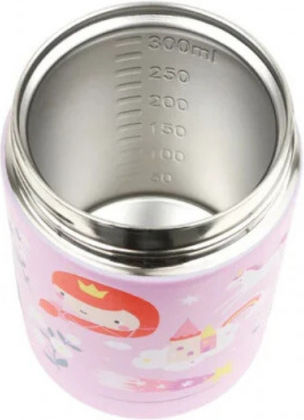 A Little Lovely Company Stainless Steel Kids Dinner Set 0.3l Thermal Grey 12 x 8 x 8cm