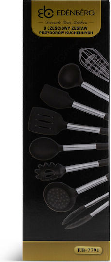 Edenberg Plastic Cooking Utensil Set Black 8pcs