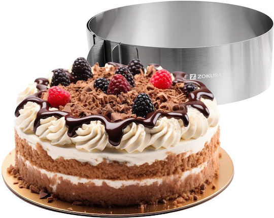 Adjustable Cake Ring Stainless Steel 16/30x8.5cm Zokura