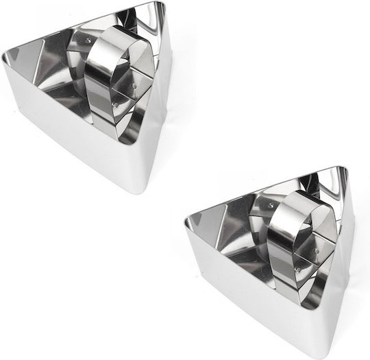 Set 3 Rostfreier Stahl Dreieck Kuchenringe Raki 8x8x8x4,5cm Mn01981077