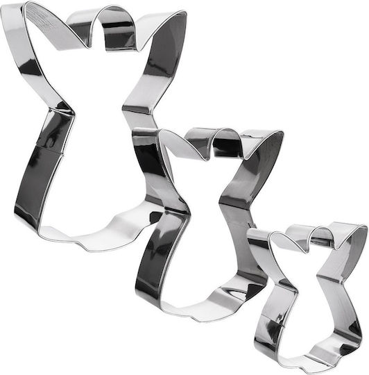 La Cucina Set Cookie Cutter Înger 3 Bucăți Oțel Inoxidabil 12 Cm