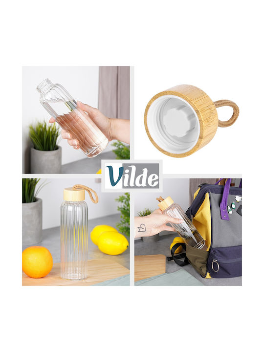 Orion Bottle Water Glass with Screw Cap Beige 500ml