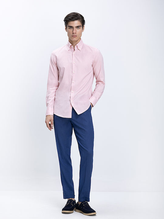 Boss Fit Fit Denim Overshirt Rosa Helllicht