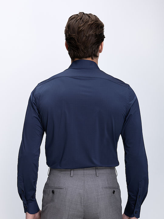 Long Sleeve Shirt in Regular Fit Dark Blue