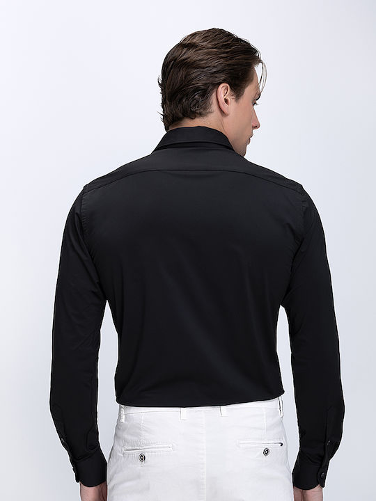 Long Sleeve Shirt In Regular Fit Black