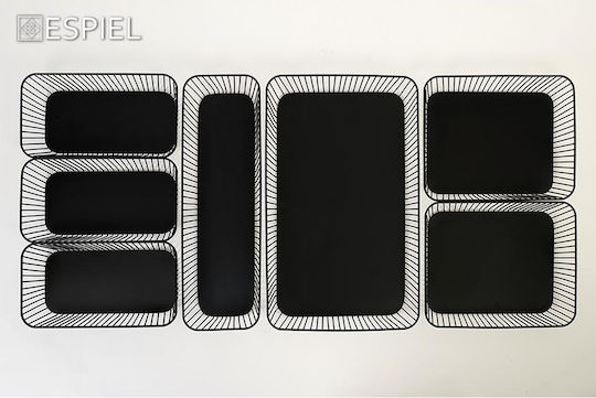 Espiel Decorative Basket Metallic Black 32.5x17.6x6.5cm