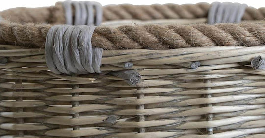 Lesli Living Set Dekorative Körbe Korbweide Grau 3Stücke