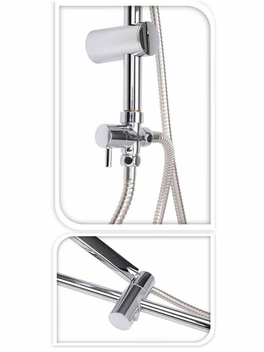 Shower Column without Mixer Gray