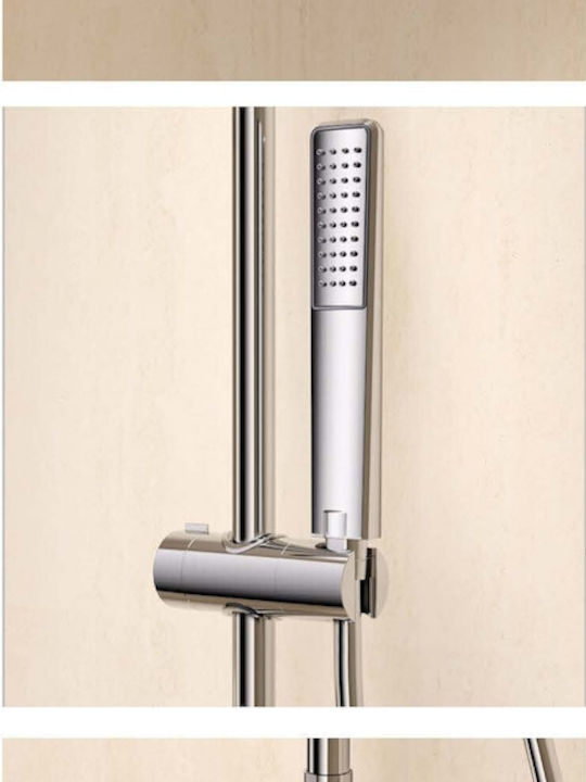 Imex Shower Column with Bathtub Mixer Black