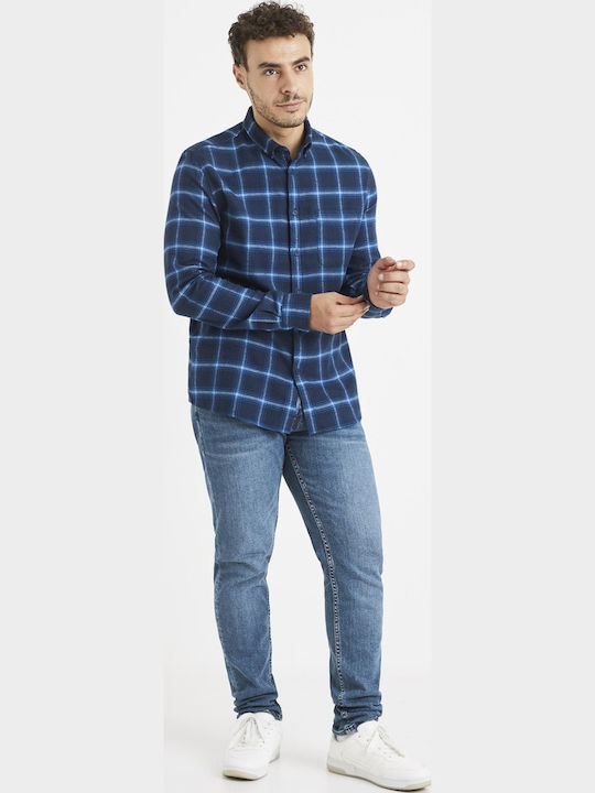 Long Sleeve Flannel Checked Shirt Checked