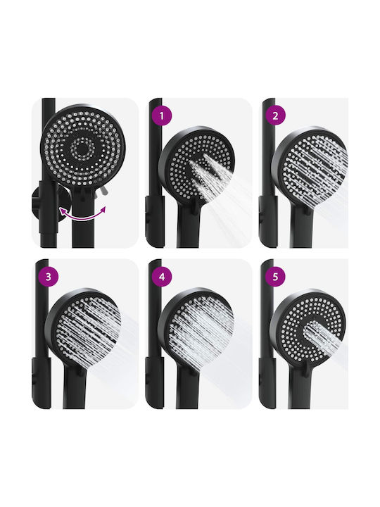 vidaXL Ρυθμιζόμενη Στήλη Ντουζ χωρίς Μπαταρία 150cm Χάλκινη