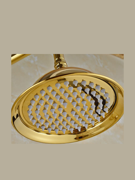 Galifas Shower Column with Mixer Gold