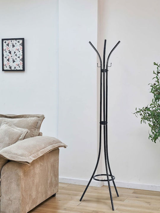 Polihome Ennocmauro Καλόγερος Μεταλλικός Μαύρος 47x47x175cm