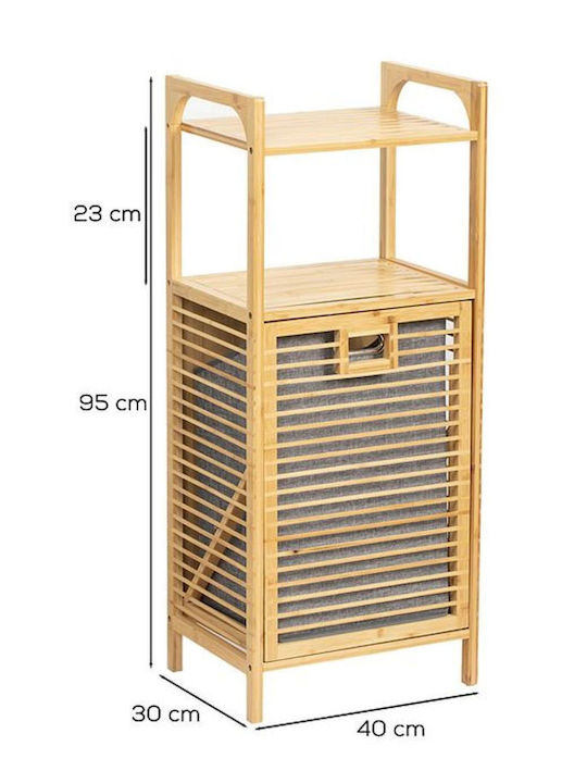 SteweHome Laundry Basket Bamboo 60lt Yellow