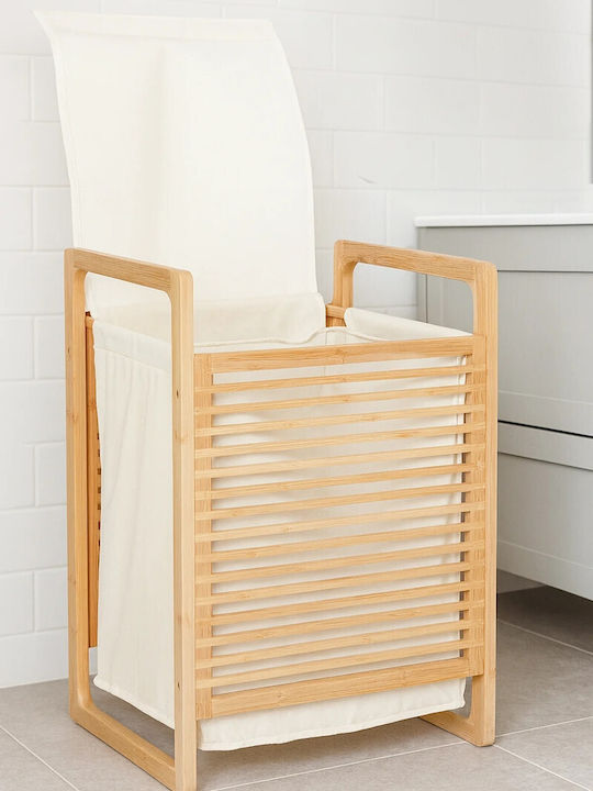 SteweHome Coș de Rufe Bambus 45l Bej
