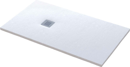 Sanitec Square Acrylic Shower White Flat 80x80x3cm