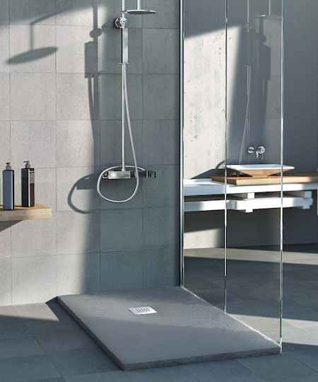 Sanitec Square Acrylic Shower White Flat 80x80x3cm
