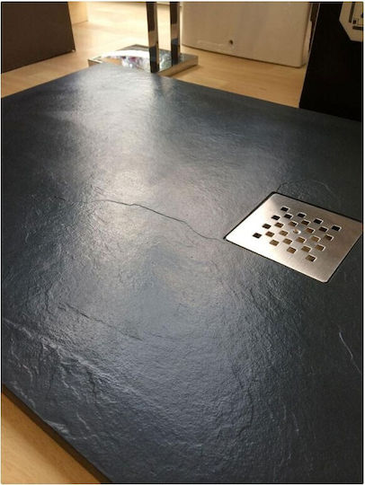 Karag Pietra PR90122AR Rechteckig Künstlicher Stein Dusche x120cm Ardesia