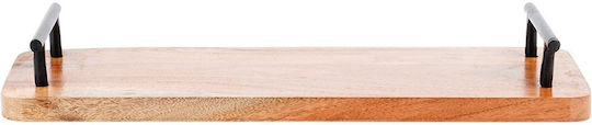 Excellent Houseware Метал Поднос за сервиране с Дръжки в Кафяв Цвят 40x15x5см 1бр