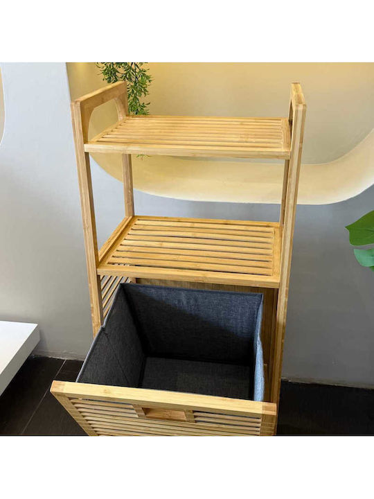 SteweHome Laundry Basket Bamboo 95x40x30cm Multicolour