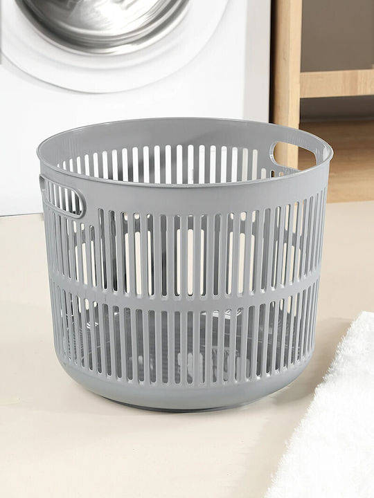 SteweHome Laundry Basket Plastic 22l Grey