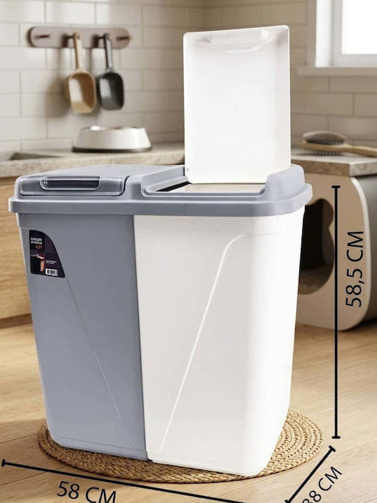 SteweHome Set Coșuri de Rufe din Plastic 90l Alb