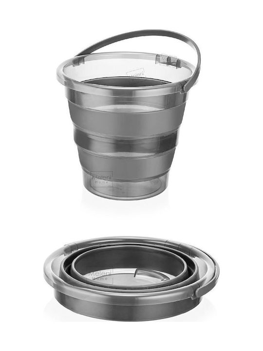 SteweHome SteweHome Wäschekorb Set Kunststoff Klappbar 25lt Grau