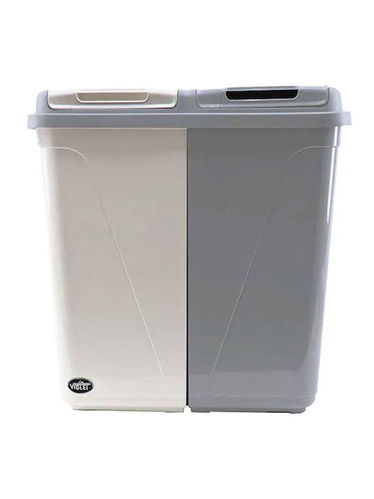 SteweHome Plastic Laundry Baskets Set 90l White