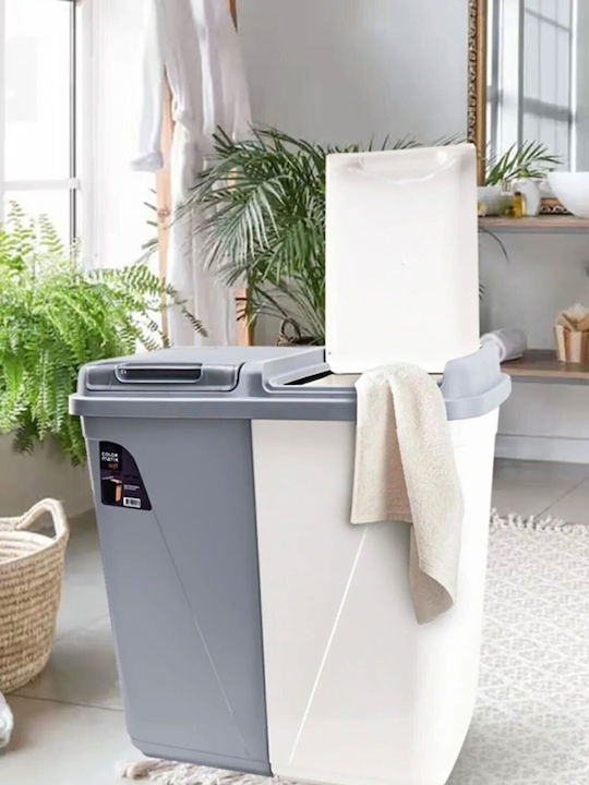 SteweHome Plastic Laundry Baskets Set 90l White