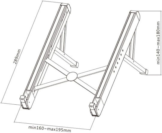 Brateck Stand de Susținere pentru Laptop până la 11" Argintiu