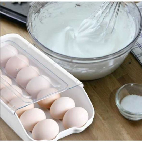 Rolling Egg Case Fridge Organiser For 16 Eggs 32x17x7cm