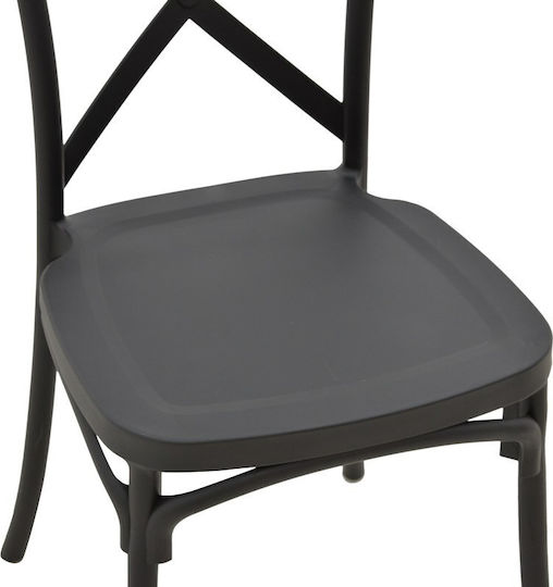 Pakketo Gartenstühle Polypropylen Crossie Schwarze 43x53x88cm
