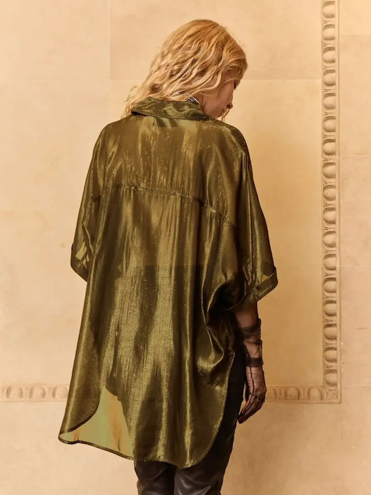 Long Sleeve Women's Shirt Gold
