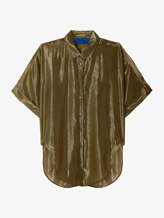 Long Sleeve Women's Shirt Gold