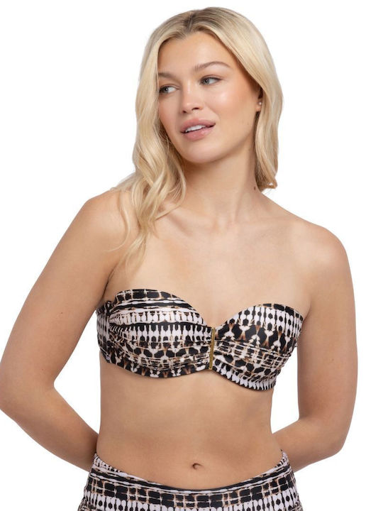Trägerloses Bikinioberteil Braun