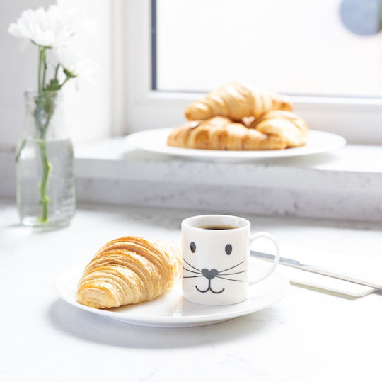 Kitchen Craft Φλιτζάνι Espresso από Πορσελάνη Λευκό 80ml