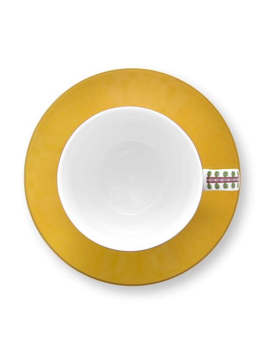 PiP Studio Lily Lotus Set Tea Cups Porcelain Yellow 2pcs
