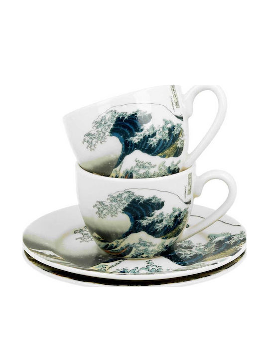 Σετ Φλιτζάνια Εσπρέσο Πιατάκια Duo Hokusai Great Wave 2 Τμχ